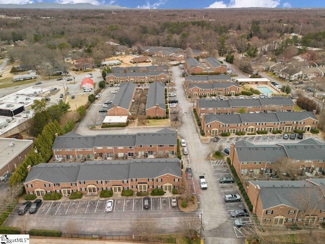 drone / aerial view with a residential view