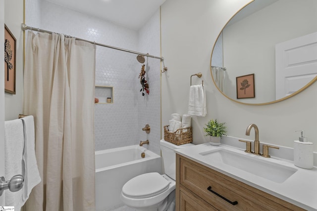 14 Arden Street Units A & B, Greenville, SC 29607 - full bathroom featuring vanity, shower / bath combo with shower curtain, and toilet