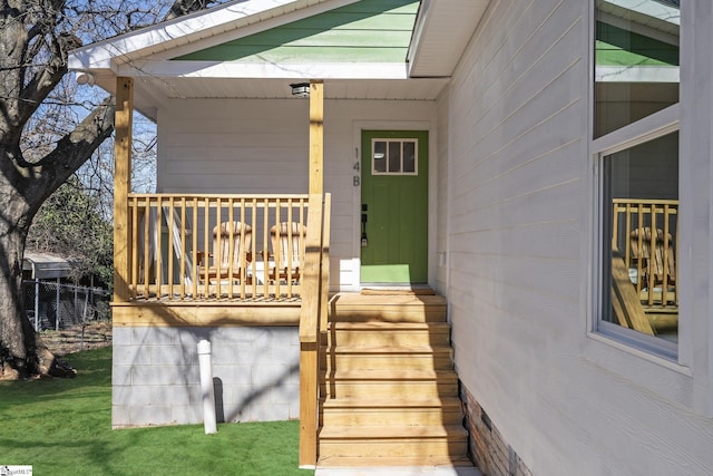 14 Arden Street Units A & B, Greenville, SC 29607 - doorway to property featuring a porch and fence