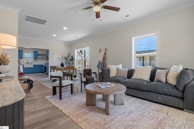 14 Arden Street Units A & B, Greenville, SC 29607 - living area with light wood-style flooring, visible vents, and a wealth of natural light