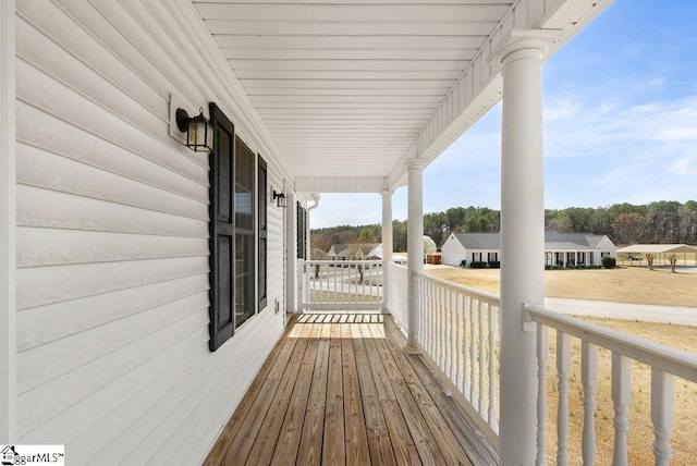 view of wooden deck