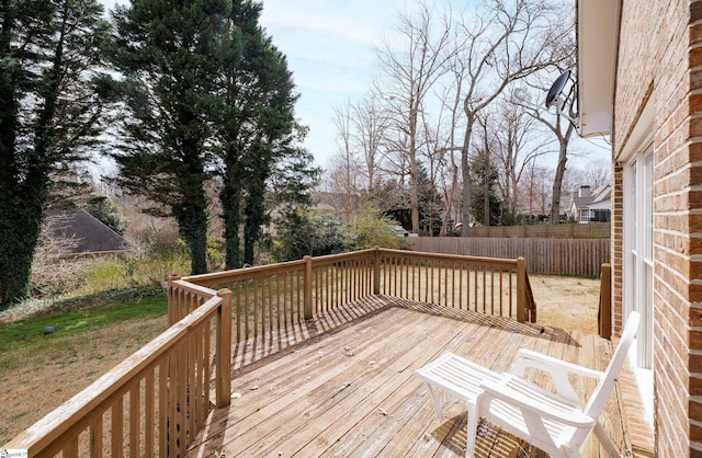 wooden deck with fence