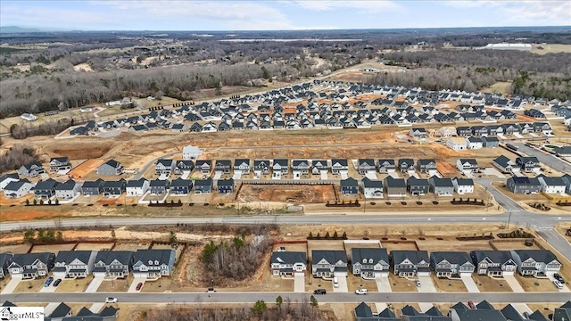 bird's eye view featuring a residential view