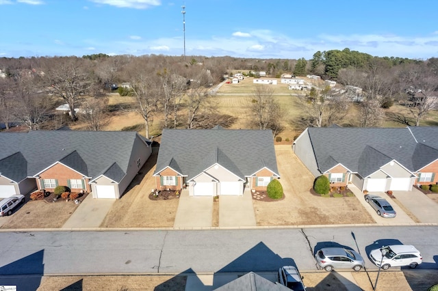 aerial view with a residential view