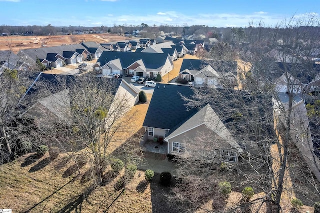 bird's eye view with a residential view