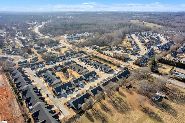 drone / aerial view featuring a residential view