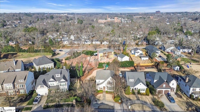 aerial view featuring a residential view