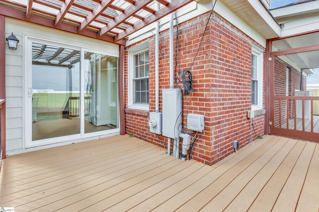 deck with a pergola