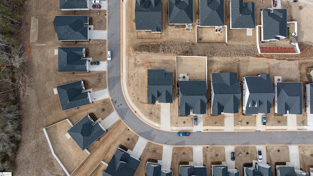 aerial view with a residential view