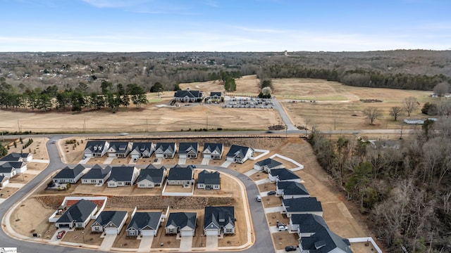 aerial view with a residential view