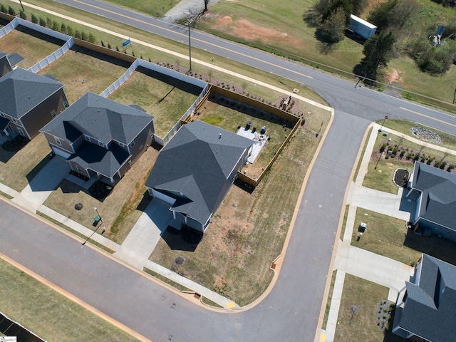 aerial view with a residential view