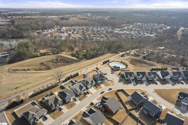 bird's eye view with a residential view