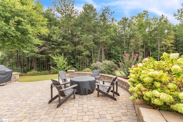 view of patio with grilling area