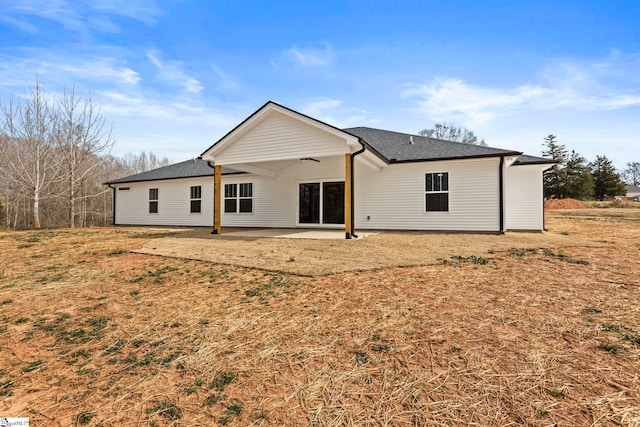 rear view of house with a patio area