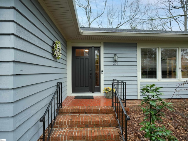 view of doorway to property