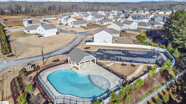 aerial view featuring a residential view