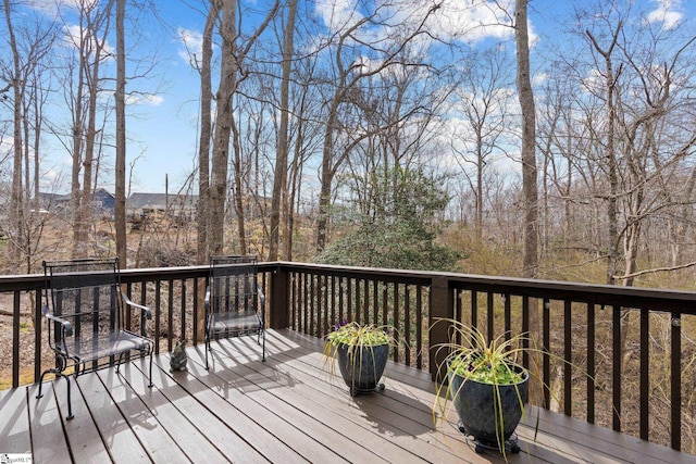 view of wooden deck