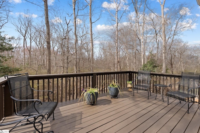 view of wooden deck