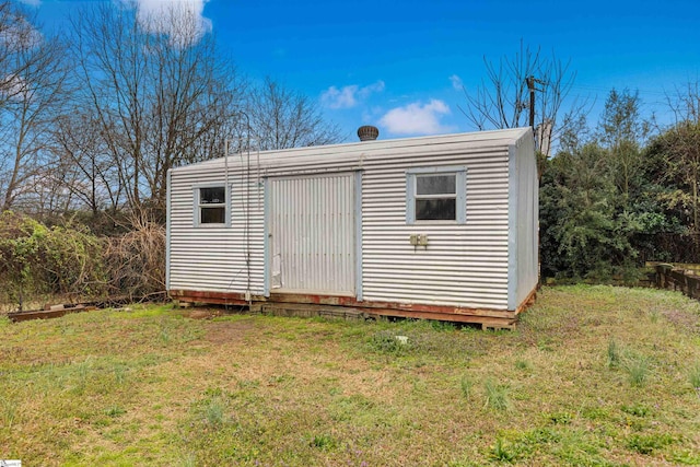 view of outbuilding featuring an outdoor structure