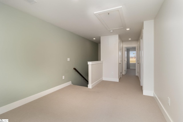 100 Outback Dr, Greer, SC 29650 - empty room with attic access, baseboards, and light carpet