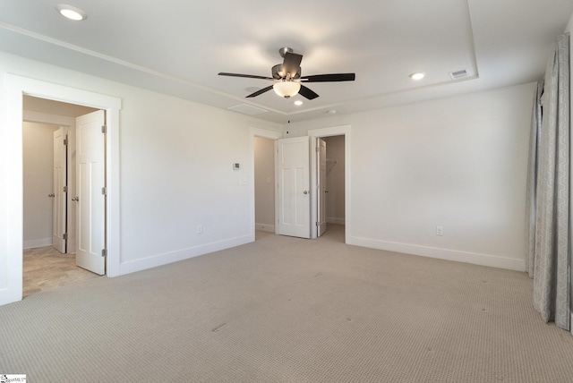 100 Outback Dr, Greer, SC 29650 - unfurnished bedroom with recessed lighting, light colored carpet, visible vents, and baseboards