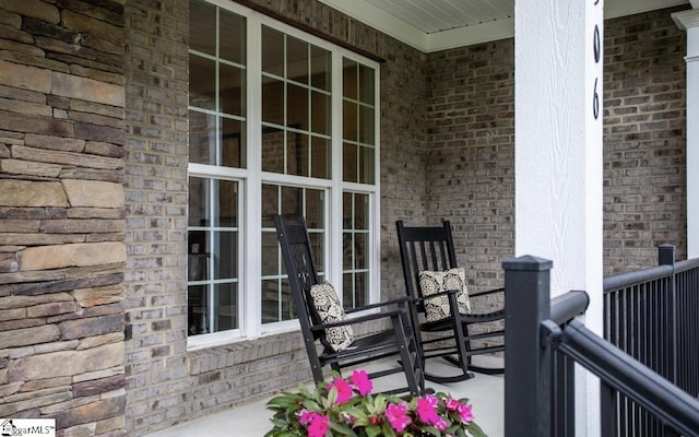 balcony with covered porch