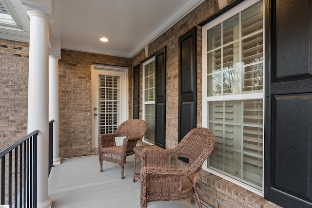 balcony with a porch and a sunroom