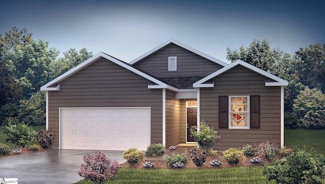 view of front of home featuring a garage and driveway