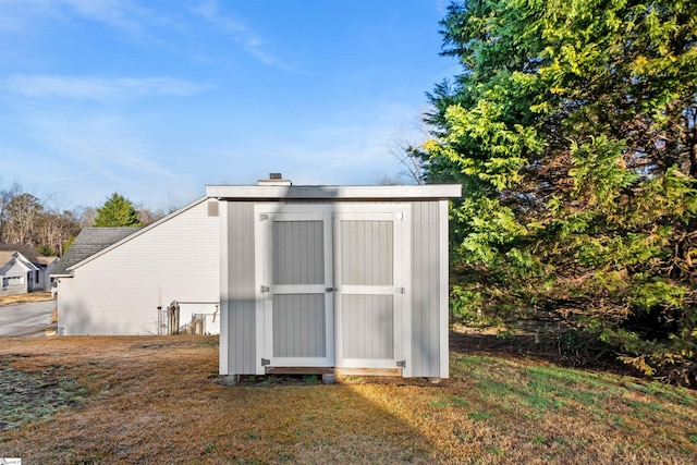 view of shed