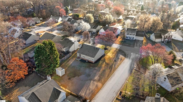 drone / aerial view with a residential view