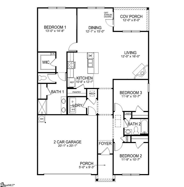 1398 Chamomile Ct Lot 0126, Lyman, SC 29365 - view of layout