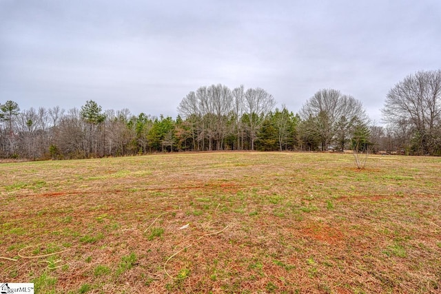 view of yard featuring a view of trees