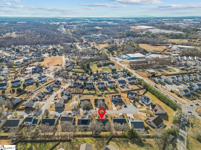 birds eye view of property featuring a residential view