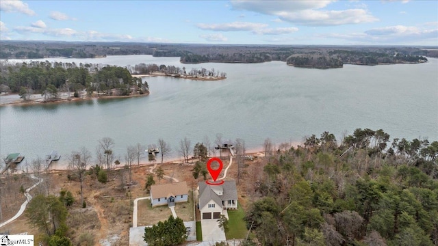 145 Brady Dr, Anderson, SC 29626 - drone / aerial view with a water view