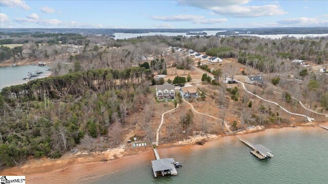 145 Brady Dr, Anderson, SC 29626 - bird's eye view featuring a forest view and a water view