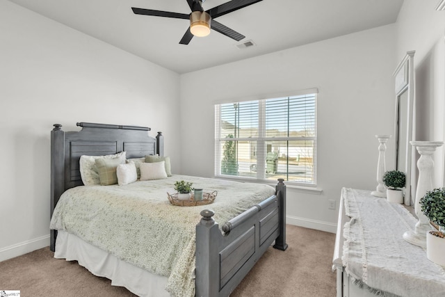 504 Reedy Springs Ln, Greenville, SC 29605 - bedroom with visible vents, light carpet, and baseboards