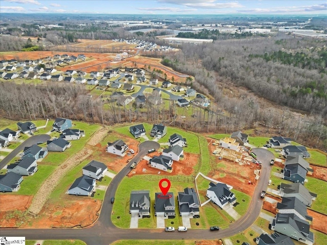 aerial view featuring a residential view