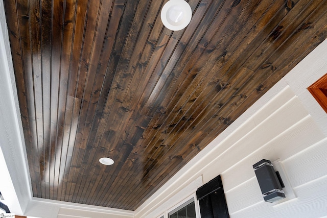 room details featuring wooden ceiling