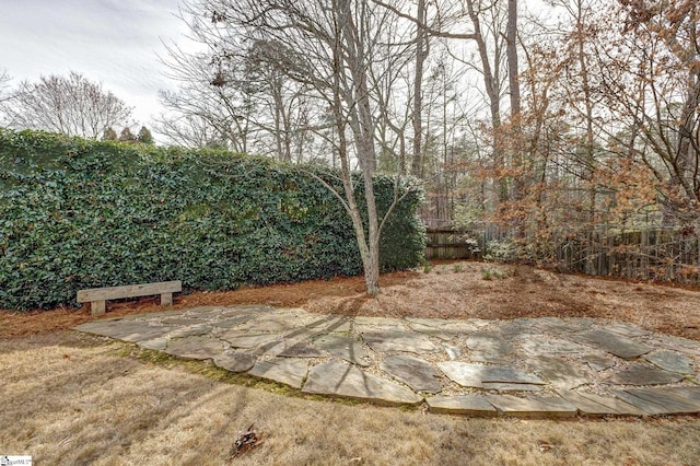 view of patio with fence