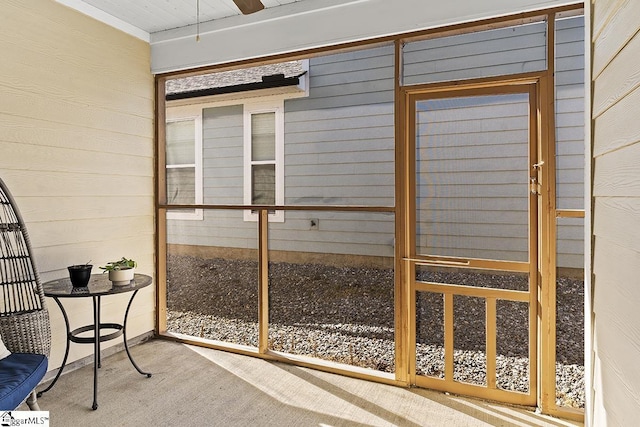 view of sunroom