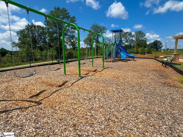 community playground with fence