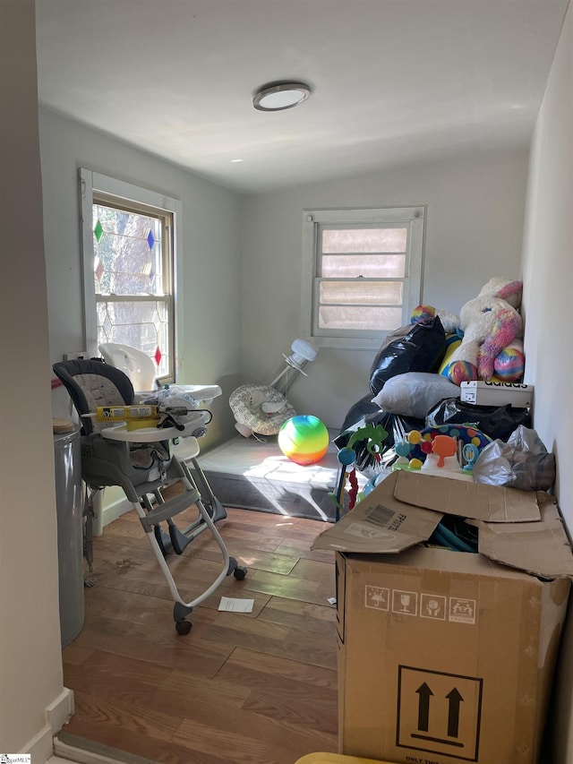 bedroom featuring wood finished floors