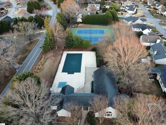 aerial view with a residential view