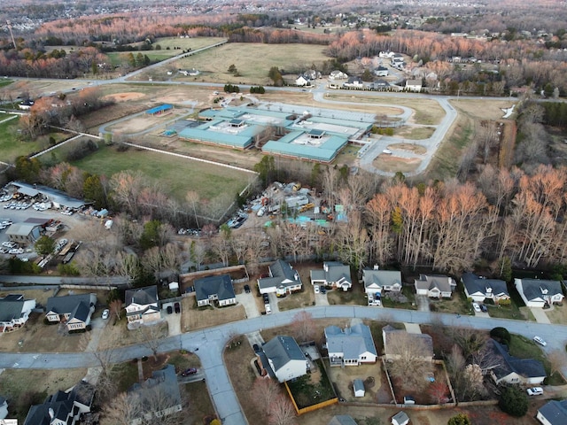 aerial view with a residential view