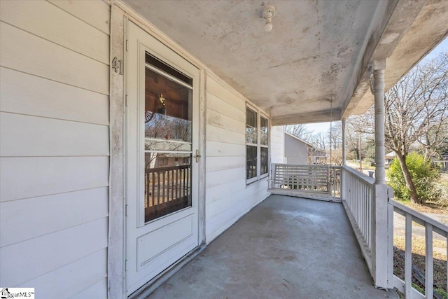 balcony with covered porch