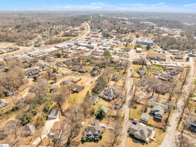 drone / aerial view with a residential view