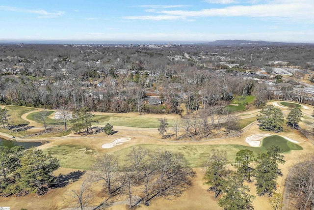 drone / aerial view with golf course view