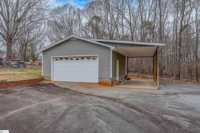 garage with a garage