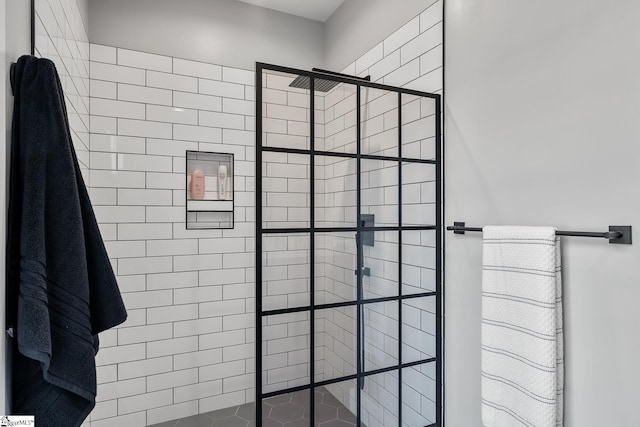 bathroom with a walk in shower