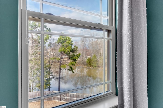 room details with a water view